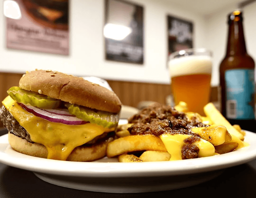 Onestar burger and fries